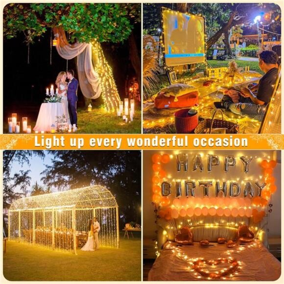 100FT 300 LED Christmas Lights Indoor Outdoor Warm White Twinkle Fairy Lights - Picture 6 of 7